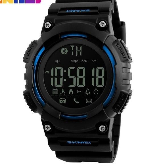Murah Ekonomis COD✔ Jam Tangan Pria Smart Watch Sport SKMEI Smartwatch Bluetooth Water Resistant 50M 1256