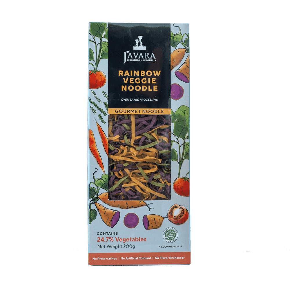 

mie sayur pelangi rainbow veggie noodle javara 200