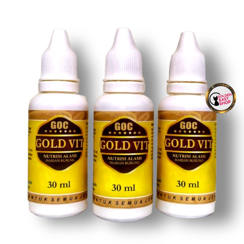 GOC GOLD VIT 30ML NUTRISI HARIAN UNTUK BURUNG KICAU MURAI BATU KACER  C IJO CENDET