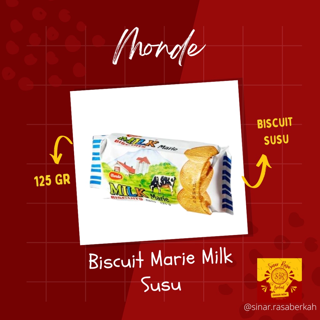 

Monde Biskuit Marie Milk Susu 125 gr