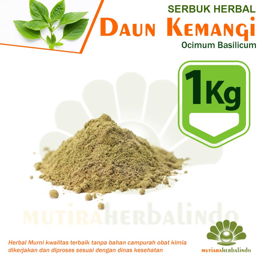 

1KG Bubuk DAUN KEMANGI Herbal Perawat Pencerah Kulit Jerawat Ayan Flu
