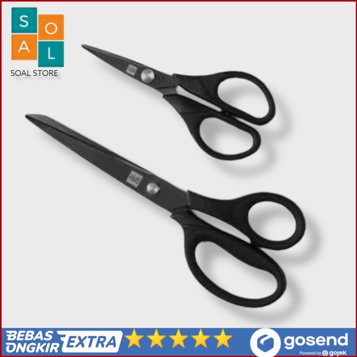 

Trendi Gunting Kain Kertas Titanium Serbaguna Tajam Stainless Anti Karat 2Pcs Hot Sale
