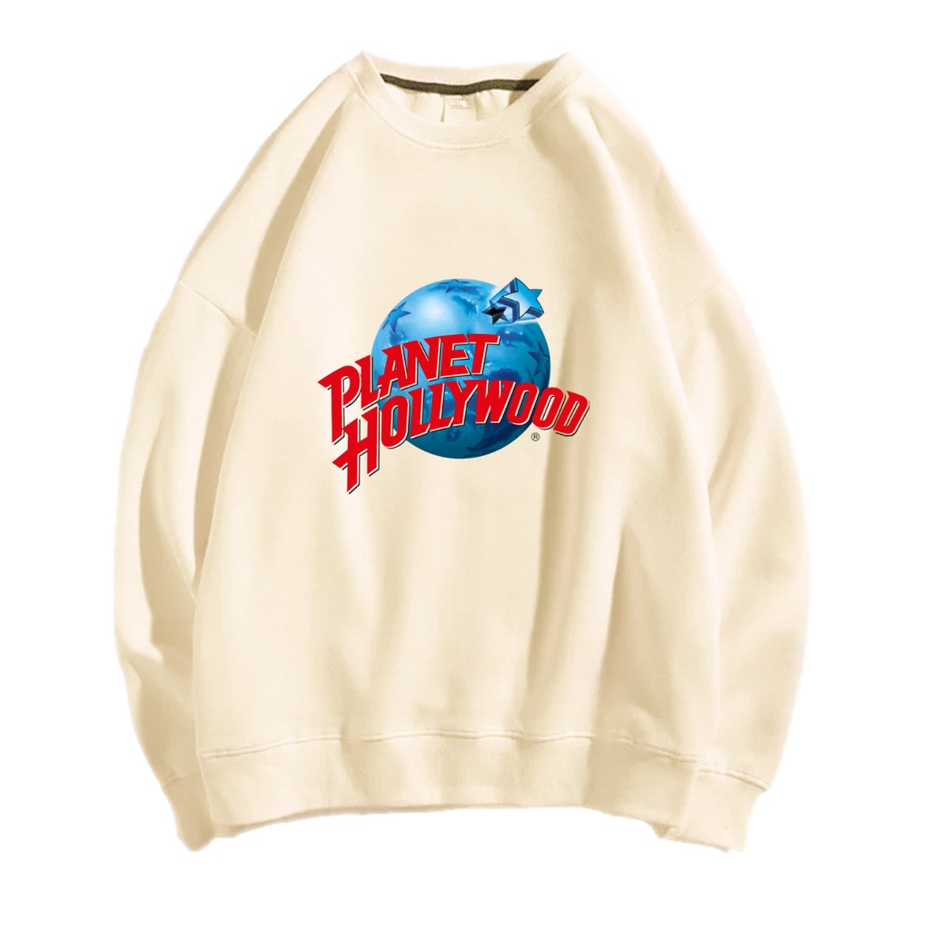PLANET HOLLYWOOD SWEATER CREWNECK PRIA WANITA Size M-XXL GAWA