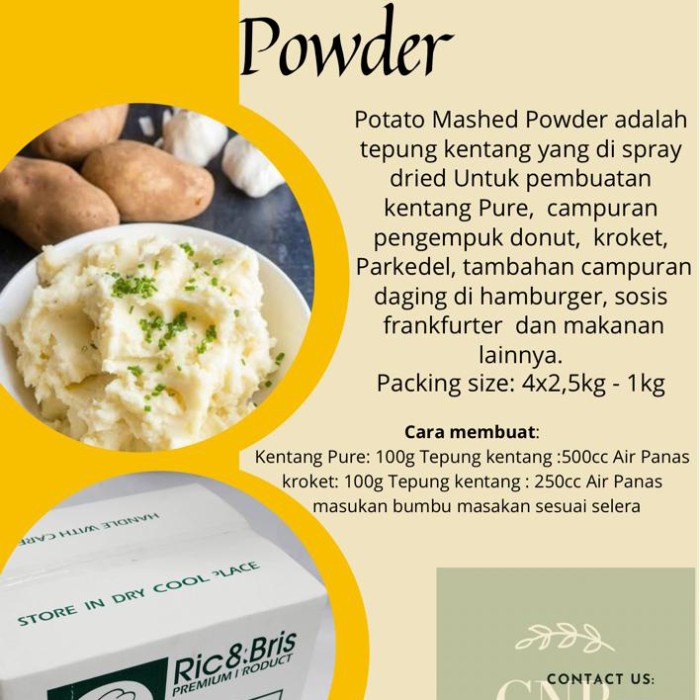 

Tepung Kentang Potato Mashed 2,5Kg