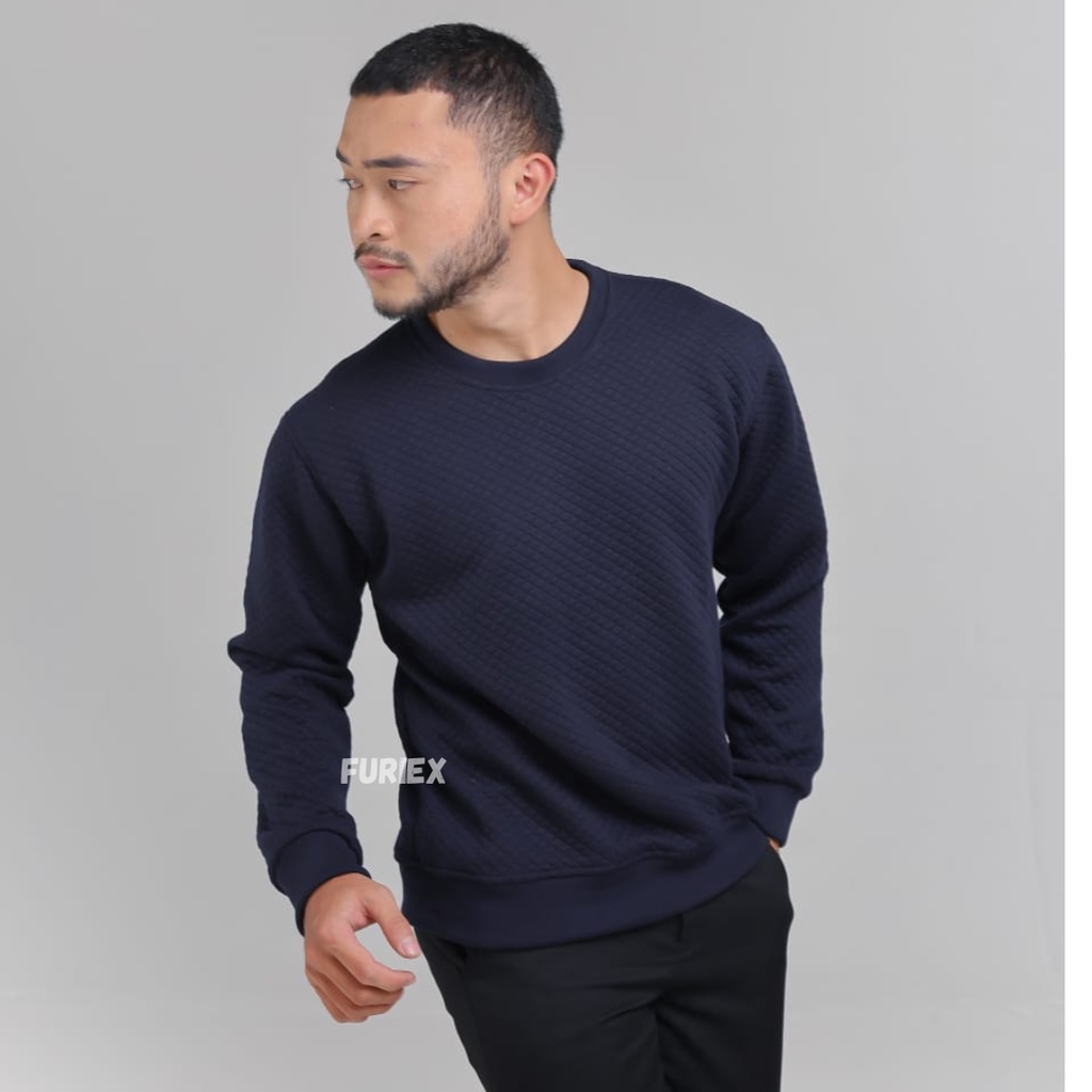 SWEATER COMFY crewneck basic polos | comfy crewneck | jaket pria knitt