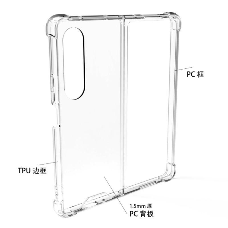 Samsung Galaxy Z Fold 4 5G Clear Case Transparan Anti Crack Soft Casing