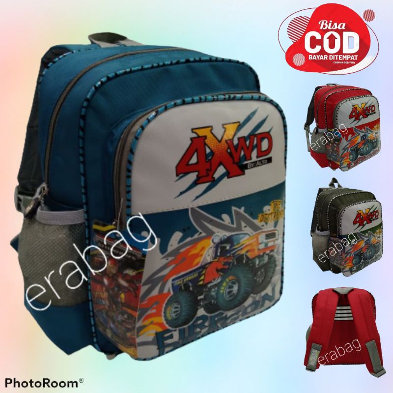 Tas ransel anak laki laki TK bahan polister jahitan rapi original Alto