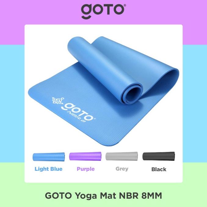 Goto NBR Yoga Mat 8mm Matras Olahraga Alas Senam Gym Tebal Anti Slip