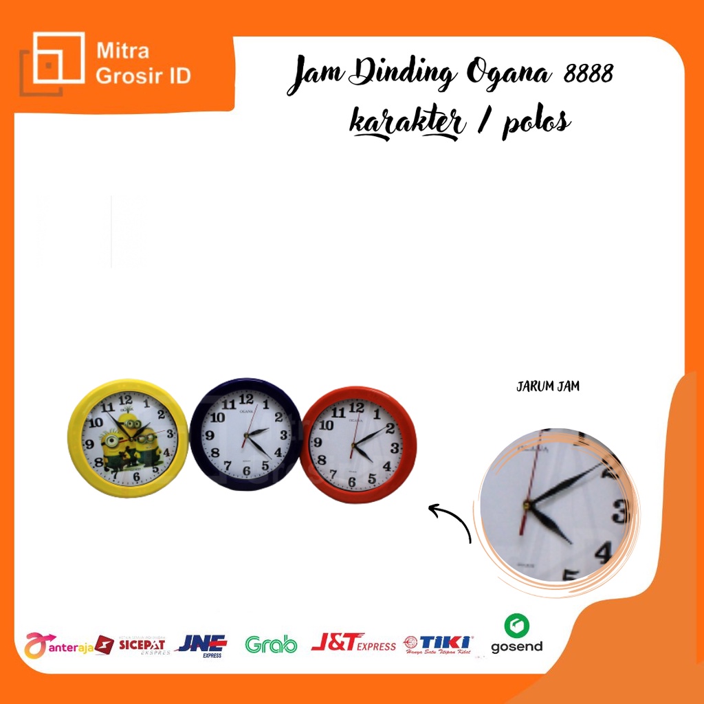 Jam Dinding OGANA 8888 Karakter / Polos