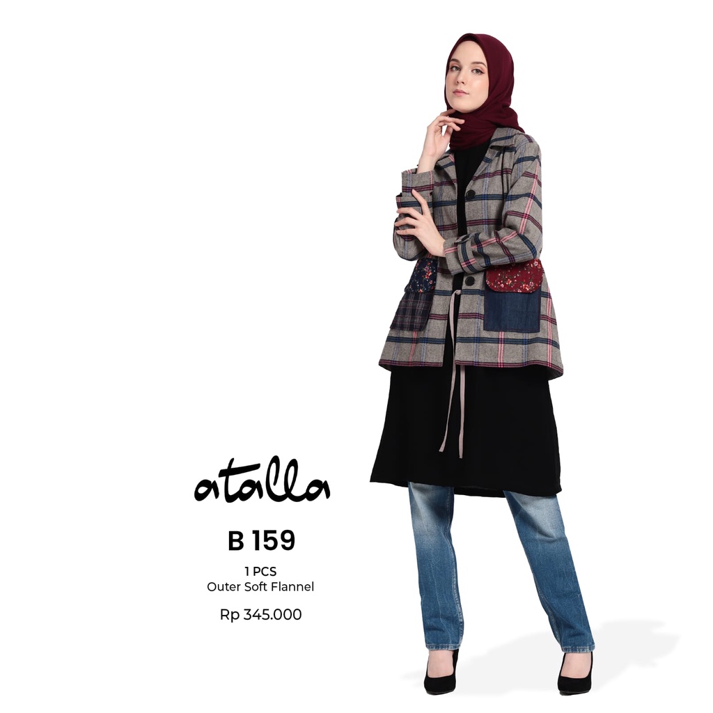 Atalla B 159 Outer / Gamis Atalla 2022 / Busana Muslim Atalla / Atalla Terbaru 2022 / Blous Atalla /