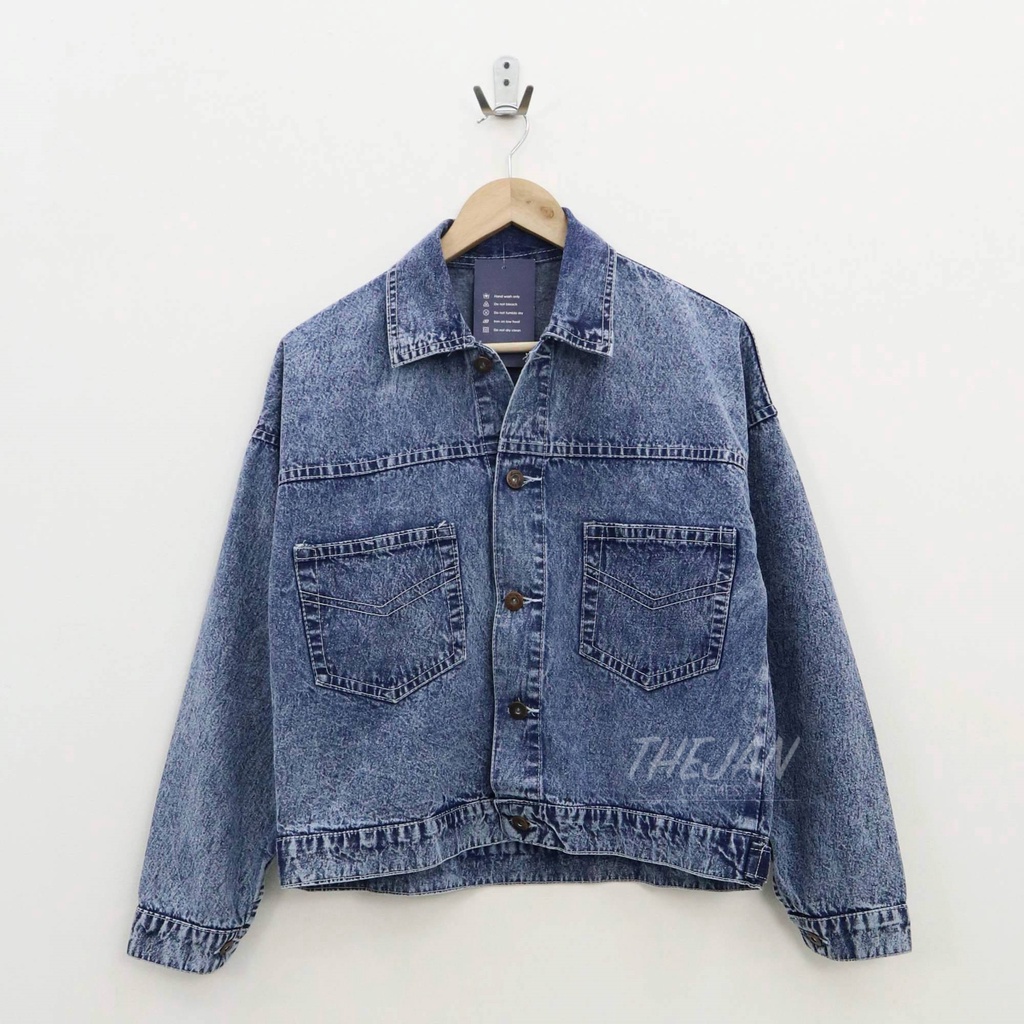 Oversize iliya jacket jeans wanita by Genijeans