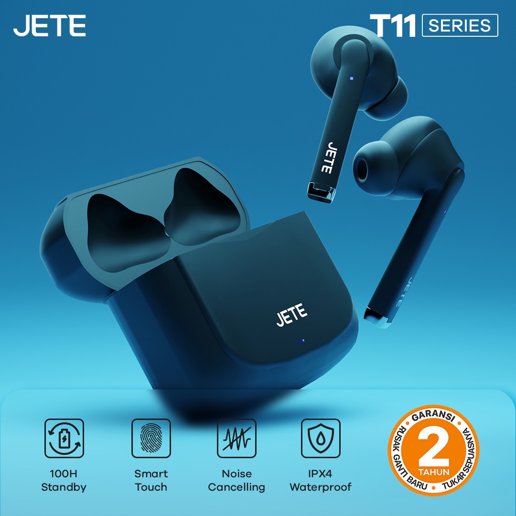 TWS Bluetooth JETE T11 Earbuds Headset Bluetooth 5.1 - Garansi Resmi 2 Tahun