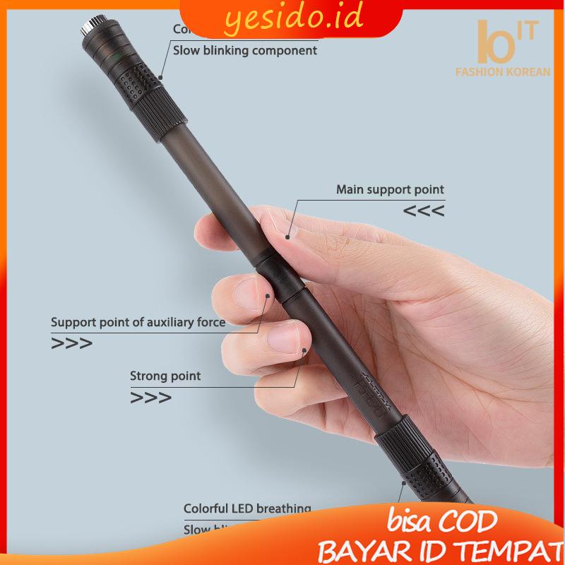 

[COD✨Ready stock]Fidget Pen Putar Dengan Lampu LED Anti slip Untuk Dewasa Anti Stress Spinner Pen-YES