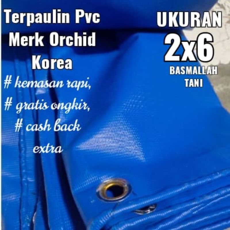 Terpaulin Pvc Merk Orchid Korea Ukuran 2x6 meter