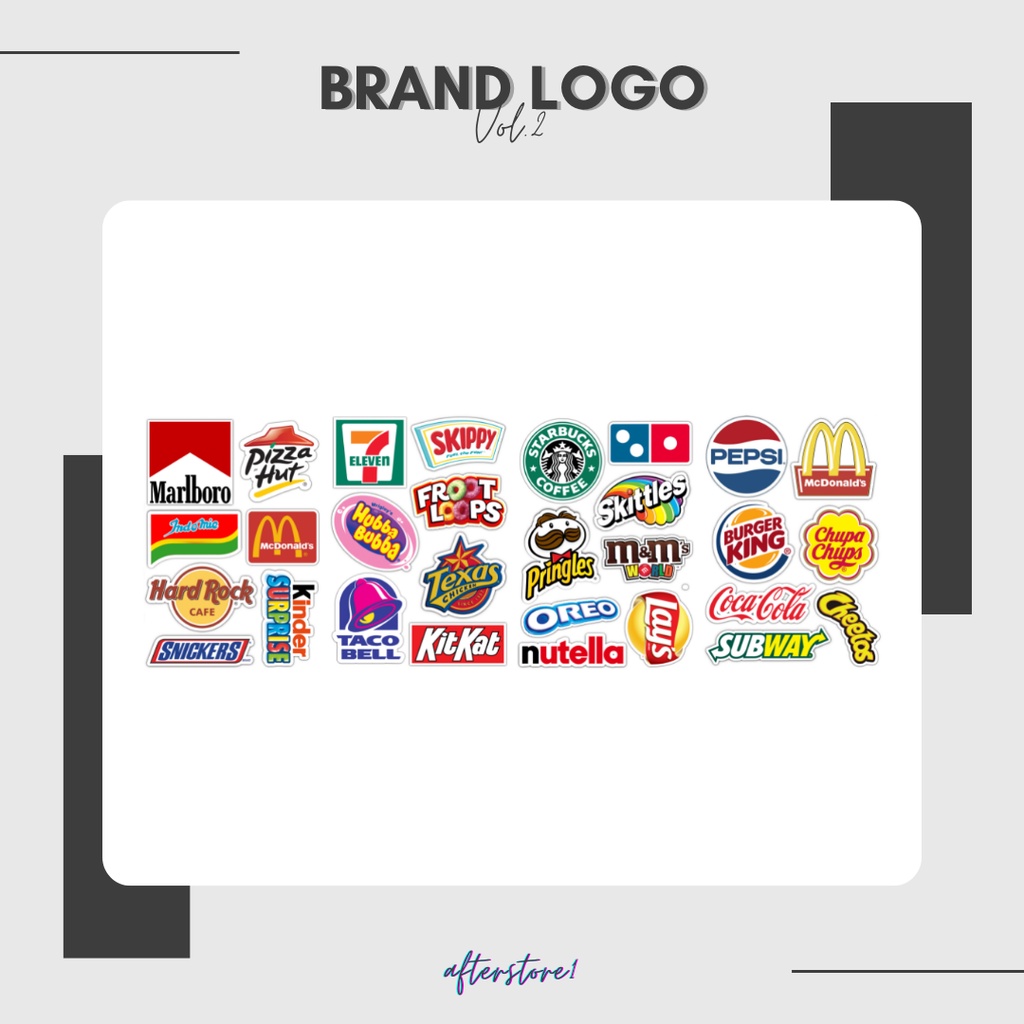 

[BRAND LOGO 2] Stiker Tumblr / Stiker Pack Aesthetic / Stiker Hp Laptop /Sticker Tumblr