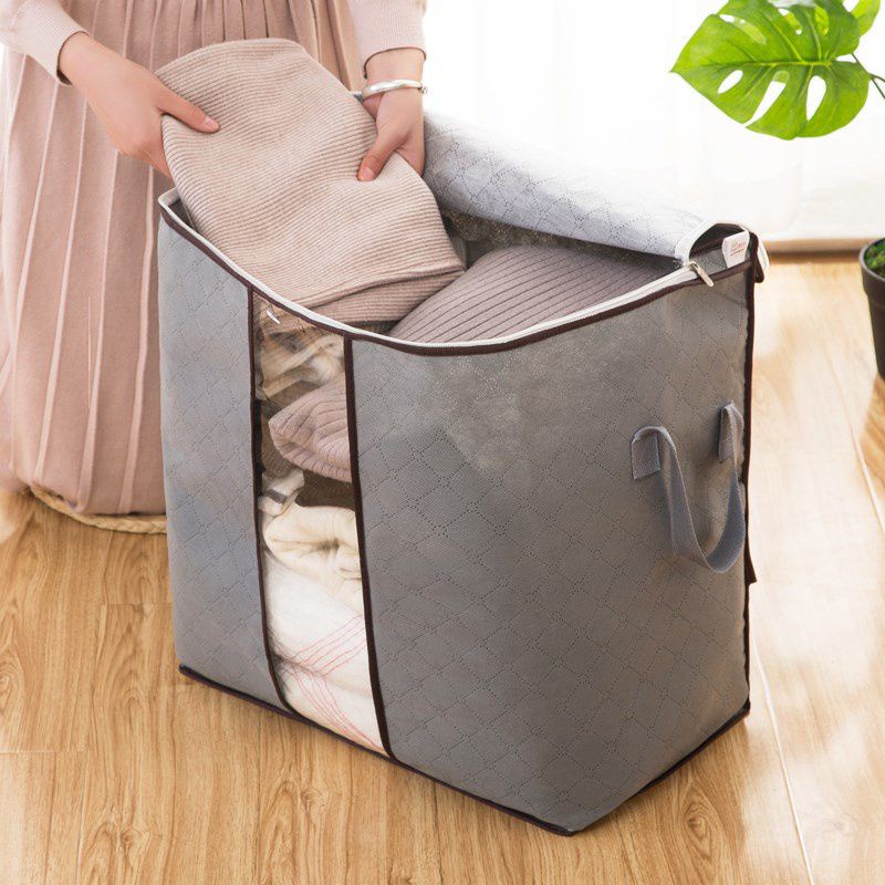 Storage Box Organizer Tempat Penyimpanan Bed Cover Bamboo Selimut Multifungsi Bag Kotak Grosir