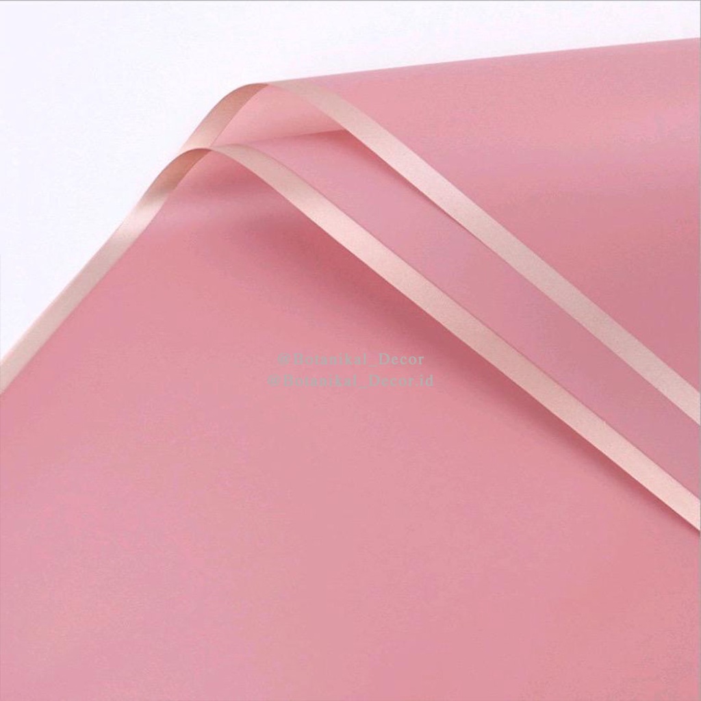 Flower Wrapping Cellophane Paper Kertas Stick Card Holder Stik Bouquet Buket Bunga Buket Bouquet Cake-HOT PINK