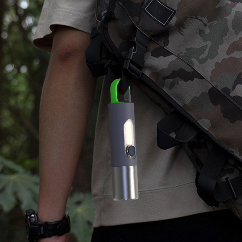 Lampu Senter LED Mini Portable Multifungsi Fokus Adjustable Rechargeable Untuk Camping / Memancing / Outdoor