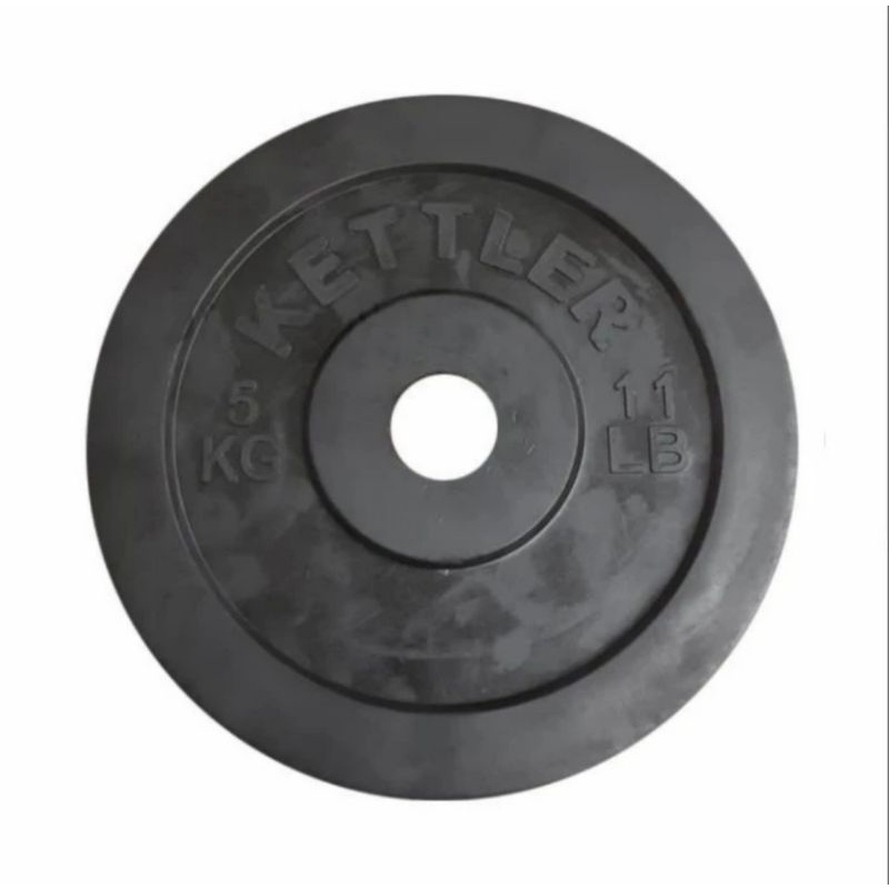 KETTLER Barbel Plat Karet 5KG Dumbell Barbell RUBBERIZED WEIGHT PLATE 5 Kg