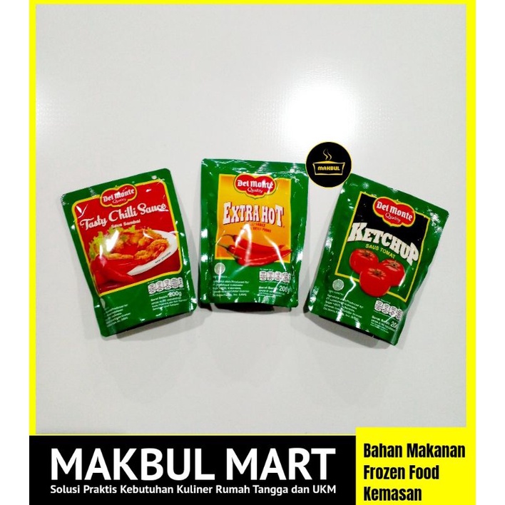 DELMONTE / Del Monte Saus Sambal Extra Hot, Tasty, Tomat Pouch 200gr