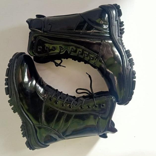 Best Product COD SEPATU PDL TNI POLRI KILAP TANPA SEMIR JATAH ORI MURAH -LB02
