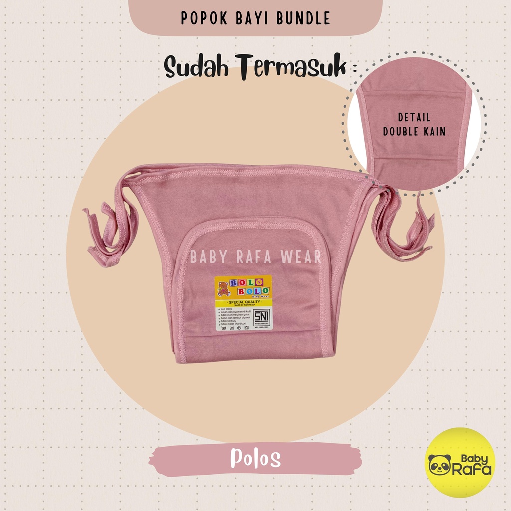 Serian Dusty - 12 pcs / 6 pcs Popok Bayi Perempuan Double Kain PINK DUSTY SERIES merk SNI Bolo - Bolo