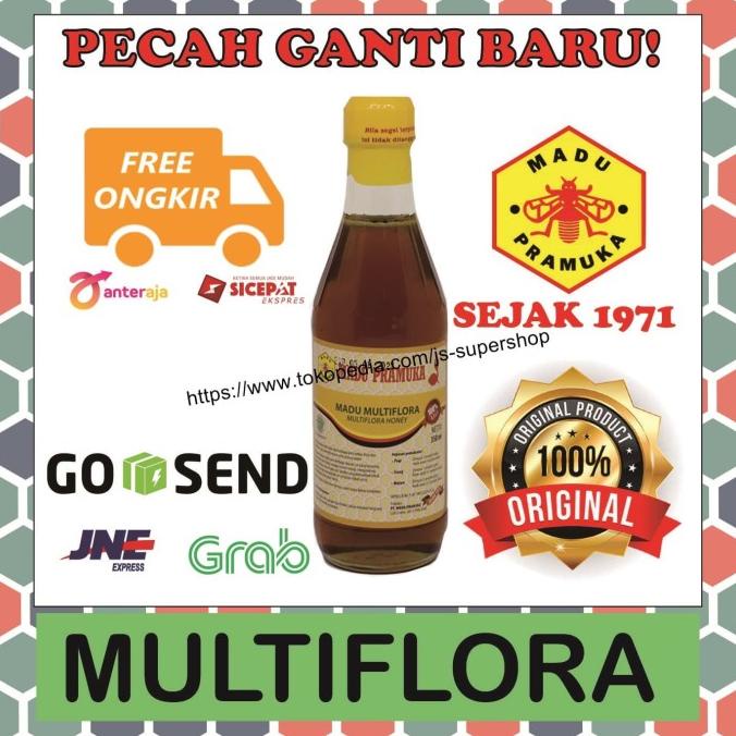 

[COD] Madu asli multiflora 350 ml madu pramuka alami [COD]