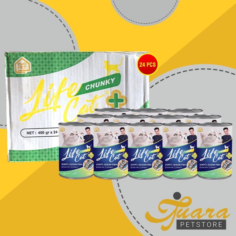 Makanan Kucing Life cat Plus Wet Food Kaleng Grosir Dus 24Pcs 400gr