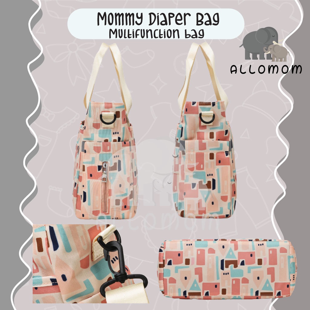 ( IMPORT ) Tas Selempang Bayi / Diaper Bag / Travelling Baby Bag Multifungsi Ukuran Besar Muat Banyak