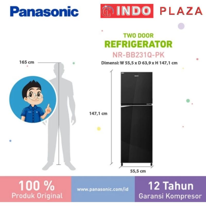 KULKAS PANASONIC 2 PINTU INVERTER NRBB211Q / 231Q PRIME FRESH