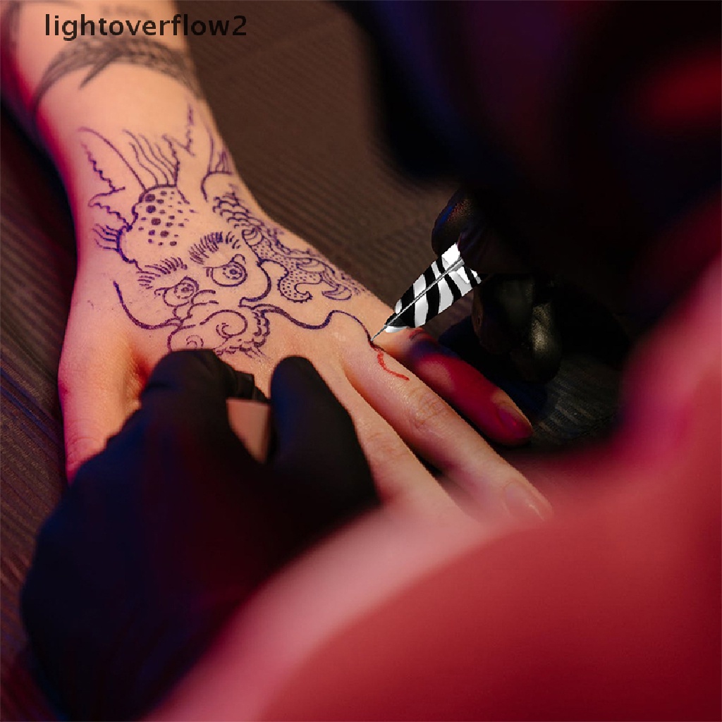 (lightoverflow2) 1 Pc Stik Holder Pen Tattoo Untuk Tangan (ID)