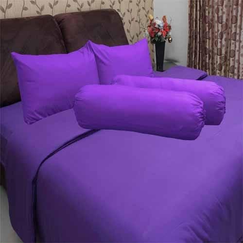 SEPREI Sprei T30 Single Polos Rosewell 120x200 tinggi 30 cm - ungu tua karakter polos premium aesthe