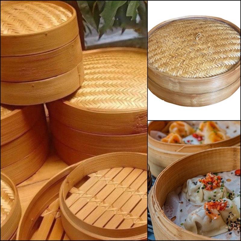 Grosir Besek Klakat Size Besar 35 40 50 cm Kukusan Rantang Tempat Dimsum - Siomay - Bakpao Bambu Nat