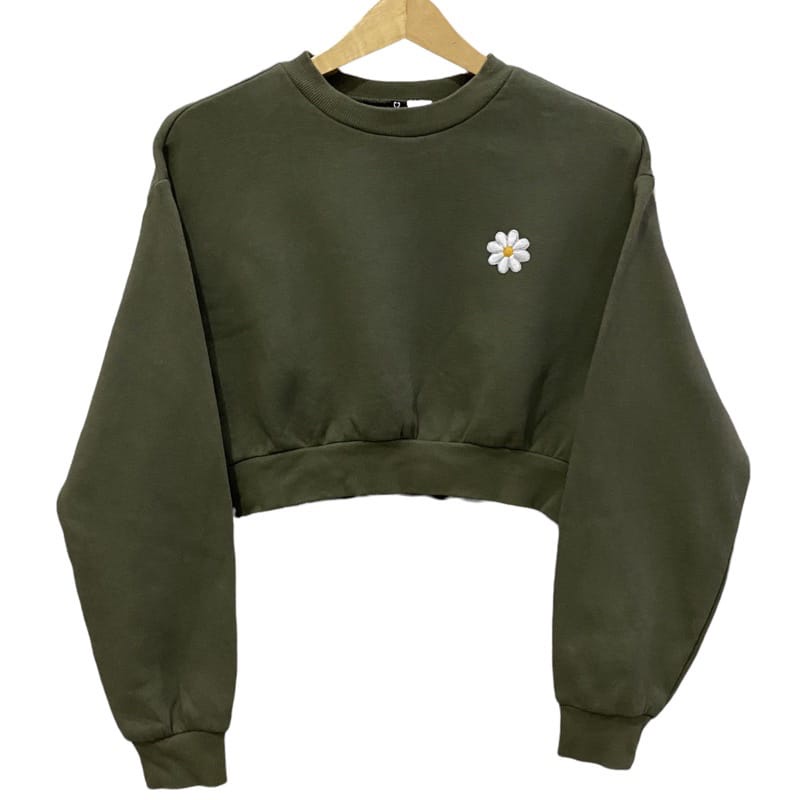 CREWNECK FLOWER MINI SIMPLE CROP (PS)