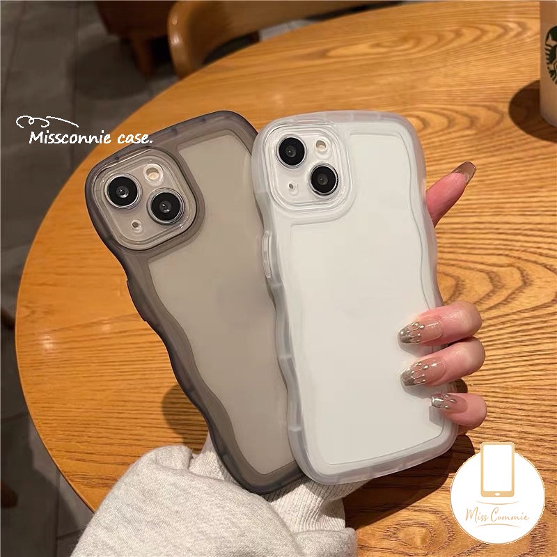 Casing Bingkai Bergelombang Simple Mewah Untuk Samsung A04s A04 A04 A04E A12 A03 A53 A50 A03s A32 A13 A50s A33 A21s A30 A20s A23 A02s A52 A51 A11 A20 A30 A52s A22 A31 Soft TPU Wave Edge Full Cover