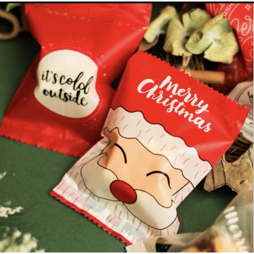 10 pcs Plastik SEAL 7x10 Natal untuk permen kue kering biscuit cookies SB xmas