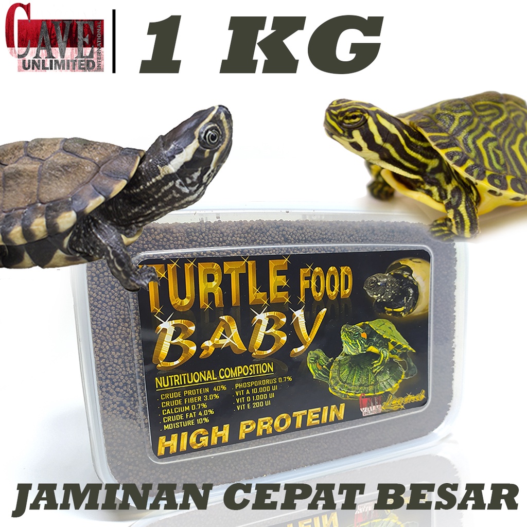 1KG PELET MAKANAN BABY  KURA KURA RES BRAZIL AMBON PAKAN MAKAN  HI PROTEIN JAMINAN CEPAT BESAR