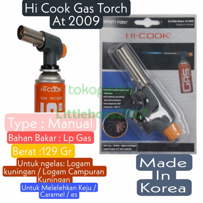 HI COOK ALAT LAS AT 2009 / GAS TORCH HI-COOK
