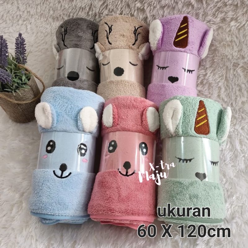 handuk mandi anak uk.60x120cm | handuk micro bulu | baby towel premium