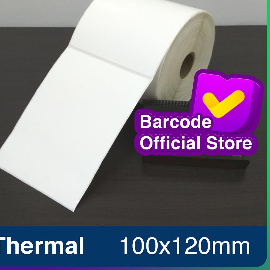 

Terbaik - Kertas Stiker Label Printer Bare 100x120 mm Thermal isi 500 pcs