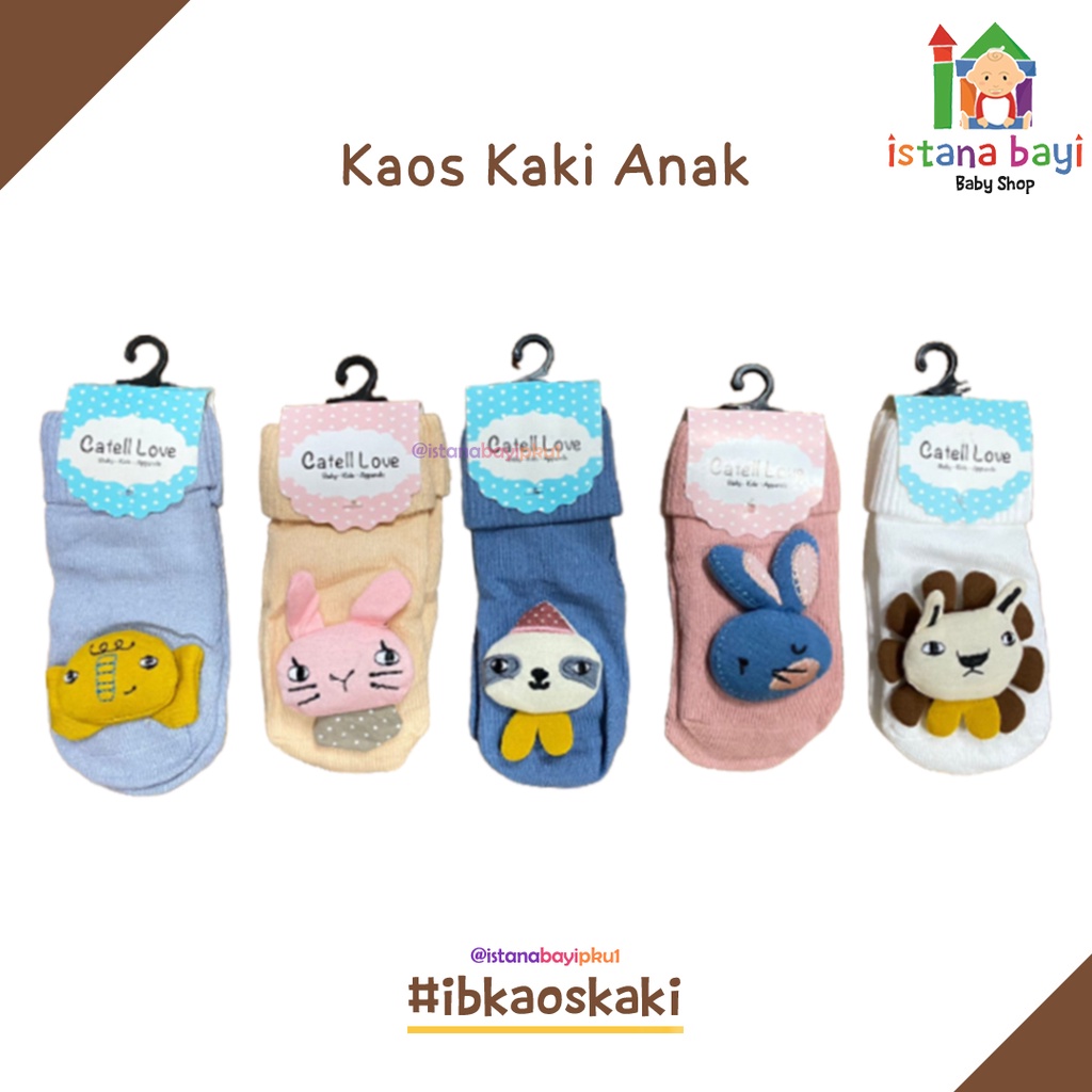 Catell Love Kaos Kaki isi 3 BOY &amp; GIRL - Kaos Kaki Rattle isi 3 Pasang - Kaos kaki Bayi