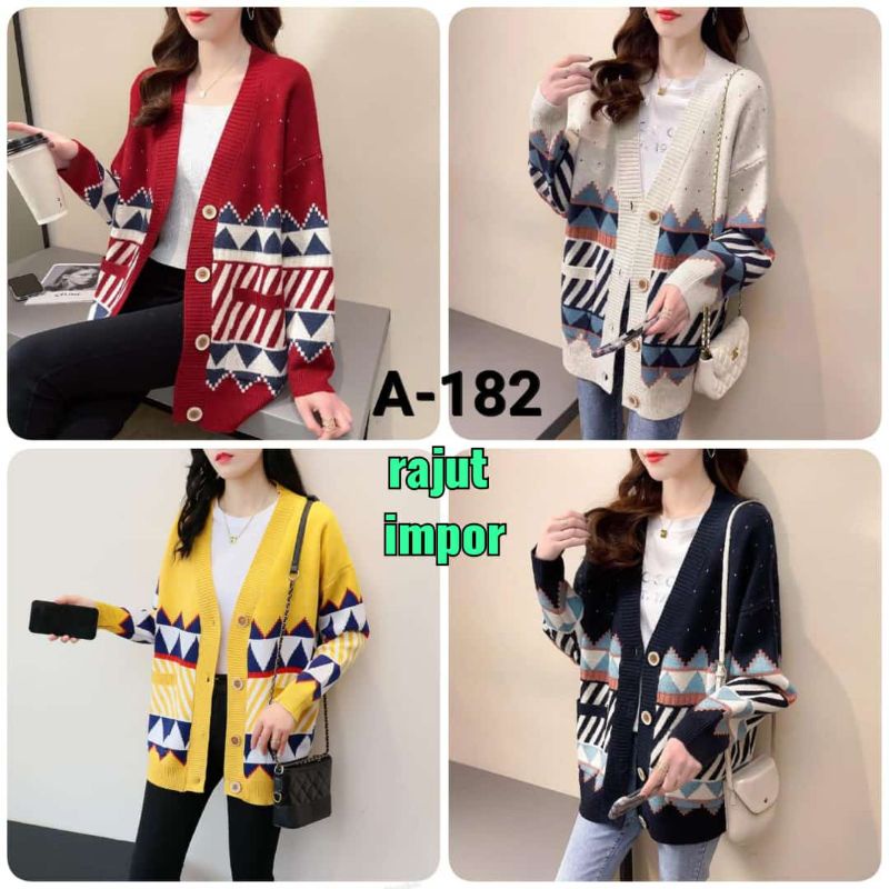 Cardigan rajut import premium tebal