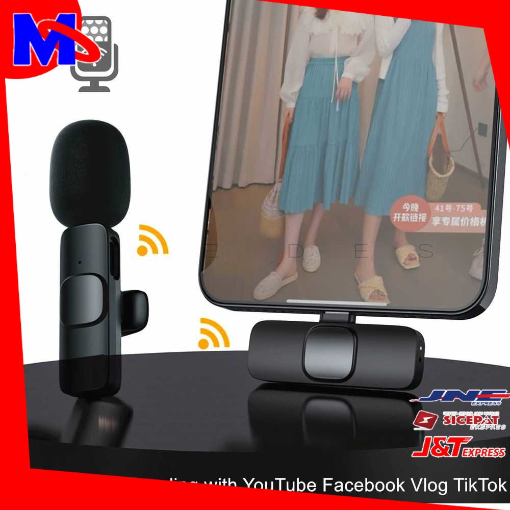 Mic Mikrofon Bluetooth Lavalier Wireless Vlog Kreator Youtube Type C