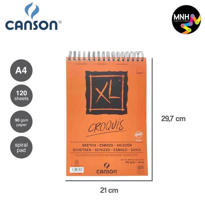 

TREND DRAWING BOOK CANSON XL SKETCH 120S 90G A3 - A5 ORIGINAL