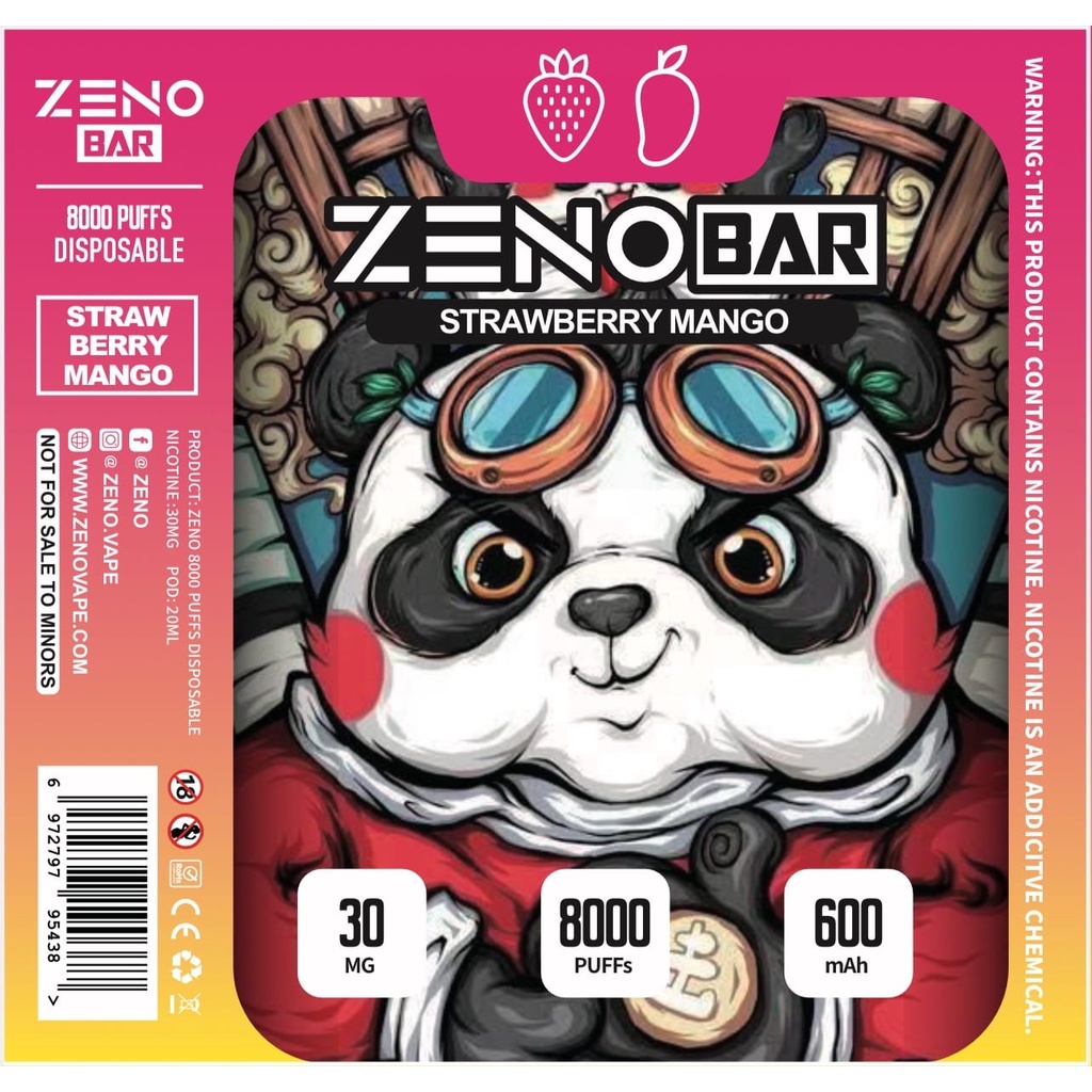 ZENO BAR Disposable Pods 8000 Puffs / Vape Sekali Pakai 20 ml - All Flavors