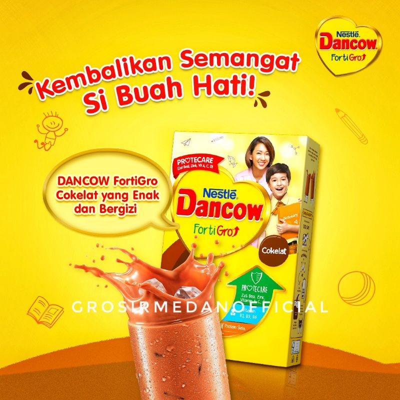 SUSU DANCOW FORTIGRO COKLAT DAN VANILA - NESTLE DANCOW INSTANT FORTIGRO - SUSU ANAK RASA ENAK LENGKAP ZAT GIZI