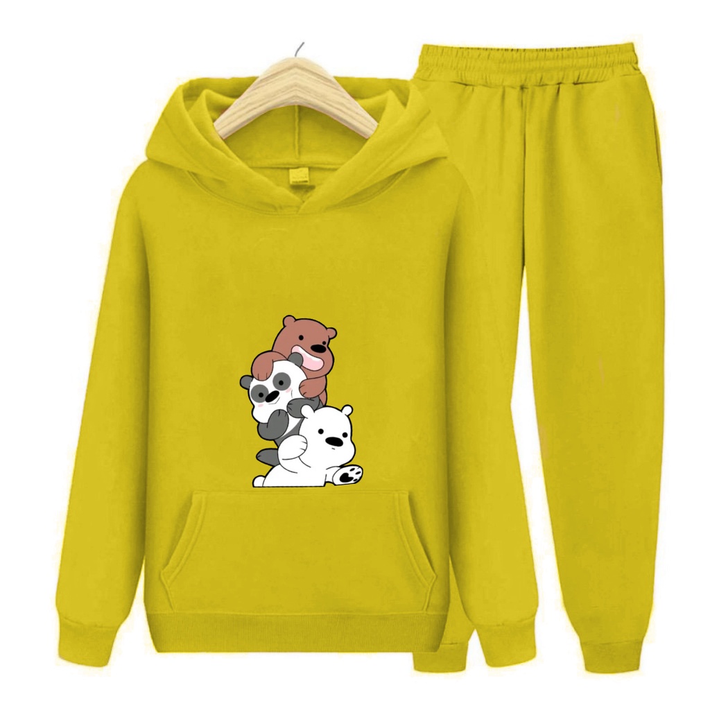 Setelan Anak Bear Panda Sweater Hoodie Size S, M , XL, XXL var.2