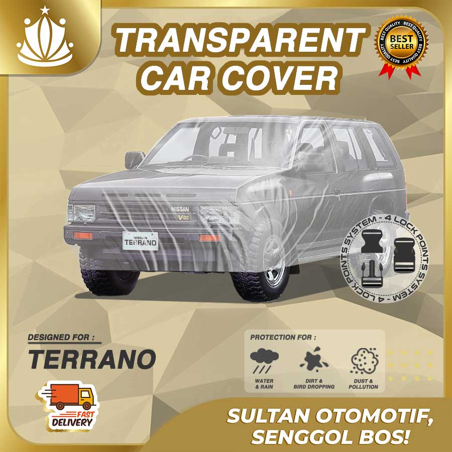 Body Cover Mobil Plastik TEBAL Nissan Terrano Terano WATERPROOF Anti Air Fit