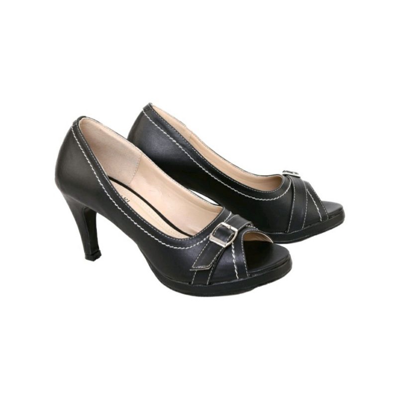 Sepatu Higheel MK-038 Black Hak Tinggi Heels Sepatu Wanita Dewasa Formal Size 36-40 Sepatu Pesta Black