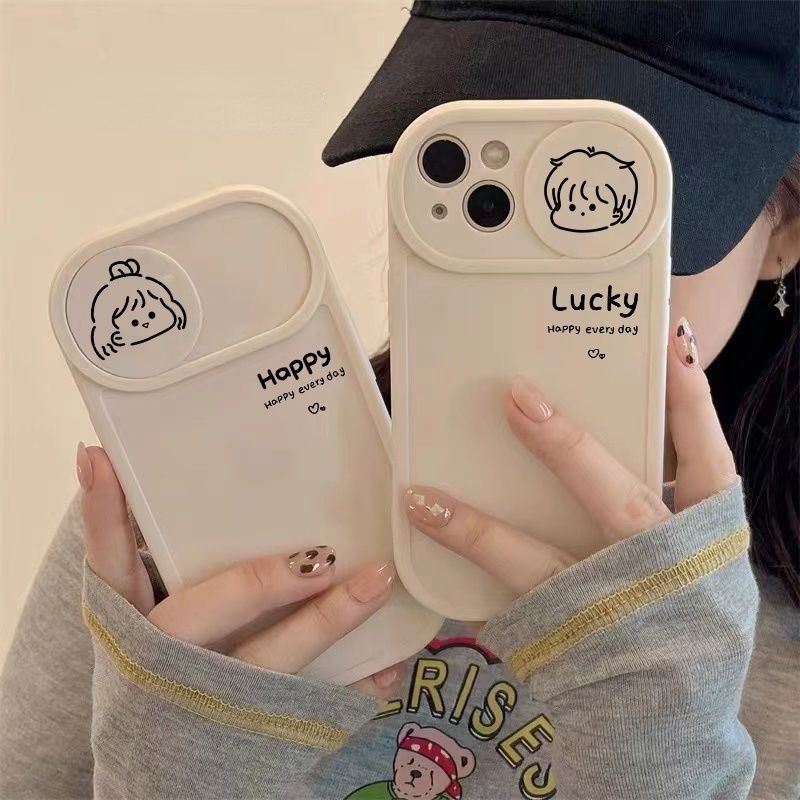 Case Pelindung Lensa Wajah Pria Dan Wanita Untuk IPhone 12 13 14 11 Pro Max X Xs Max Xr Nnby